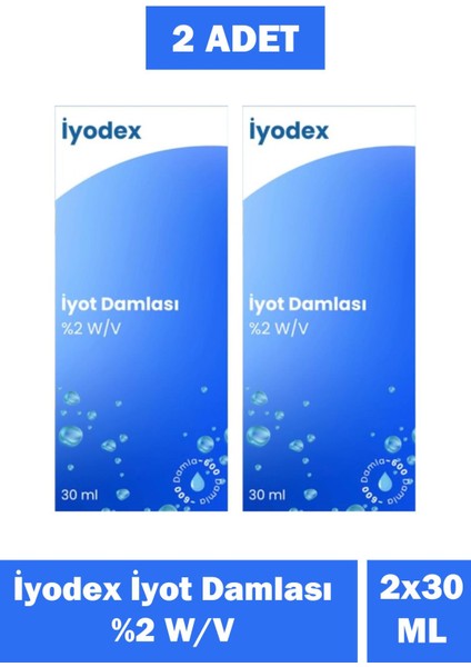 Iyodex %2 Iyot Damlası 2 Adet