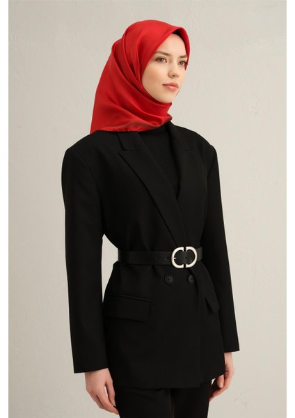 Klasik Desenli Saf Ipek Sura Eşarp 9356 81