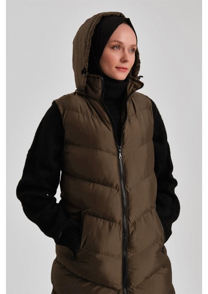 Kapitone Mont 23KD8306 Haki