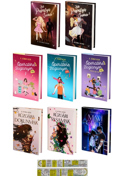 K. Kübra Berk 8 Kitap Set / Bir Papatya Şarkısı-Operatöre Bağlanıyorsunuz-Rüzgar-Mavi Gece (Ciltli