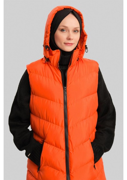 Kapitone Mont 23KD8306 Oranj