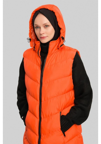 Kapitone Mont 23KD8306 Oranj