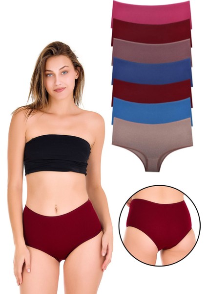 Kadın Bato Külot Karışık Renkli 7'li Paket - KTS2092-7