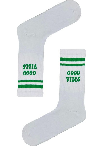 Good Vibes Yazılı Tenis Çorap