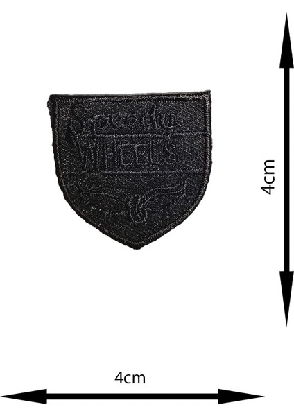 Ütü ile Yapışan Arma - Patch - Delik Yama Set-3 Modeli Siyah (4'lü Set)