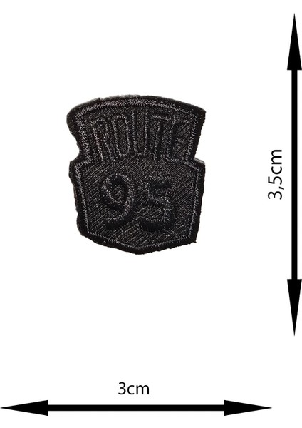 Ütü ile Yapışan Arma - Patch - Delik Yama Set-3 Modeli Siyah (4'lü Set)