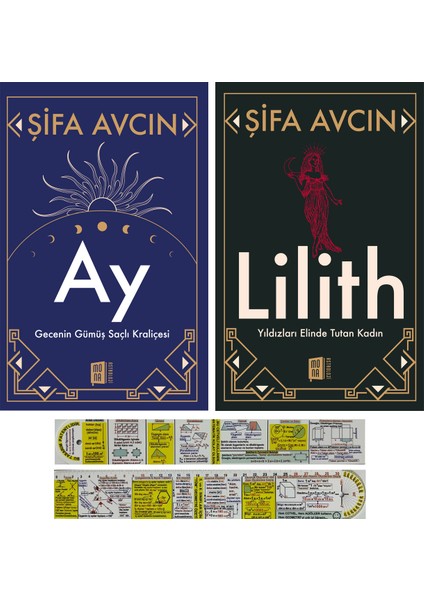 Şifa Avcın 2 Kitap / Ay - Lilith + Mat. Öğreten Cetvel