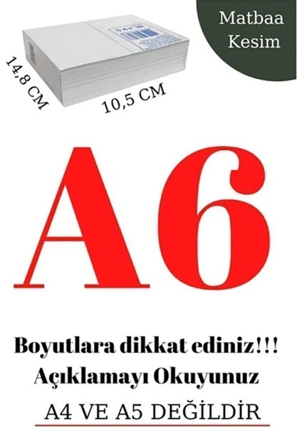 250 Adet A6 Kağıt Fotokopi Kağıdı Kargo Etiketi E-Ticaret Barkod Kağıdı (A4'ün Çeyreğidir)