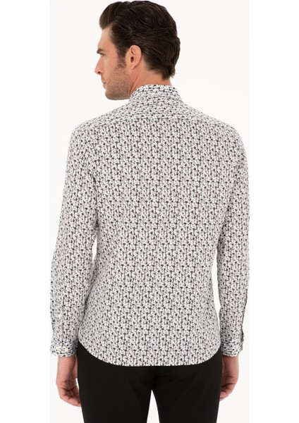 Erkek Beyaz Slim Fit Uzun Kollu Gömlek 50210012-VR013 indirimleri