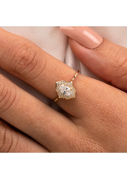 Gümüş Yüzük - 0.80 Karat Pırlanta Monturü Zirkon Taşlı Tasarım Evlilik Teklifi 925 Ayar Gümüş Yüzük modelleri