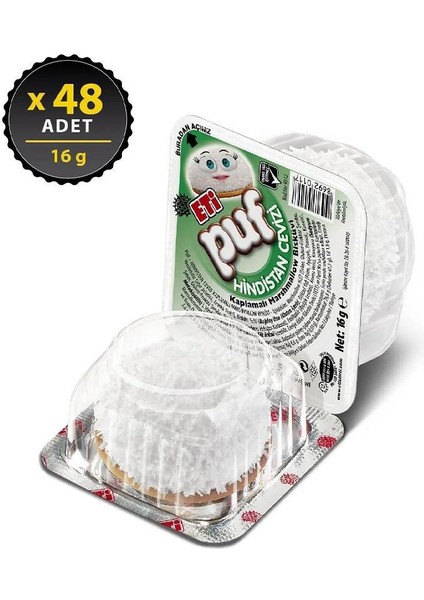 Puf Hindistan Cevizli 16 G x 48 Adet