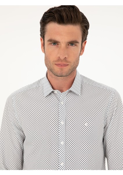 Erkek Siyah Slim Fit Uzun Kollu Gömlek 50210548-VR046