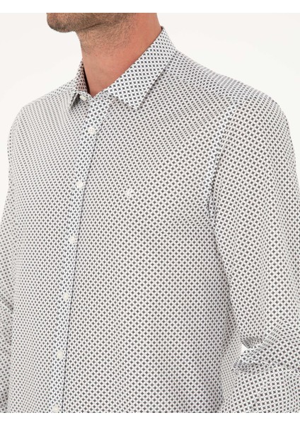 Erkek Siyah Slim Fit Uzun Kollu Gömlek 50210548-VR046