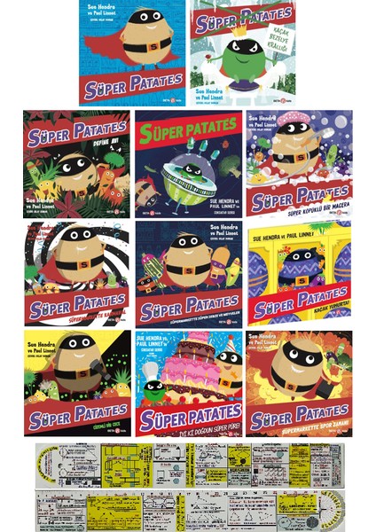 Süper Patates 11 Kitap Set + Mat. Öğreten Cetvel