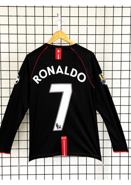Ronaldo Super Kupa Uzun Kol Siyah Forması Uzn Kolu