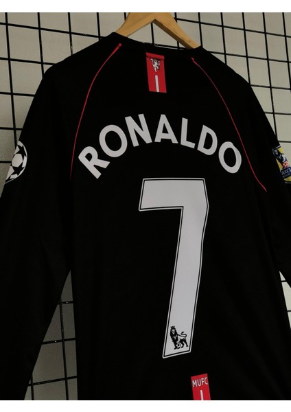Ronaldo Super Kupa Uzun Kol Siyah Forması Uzn Kolu