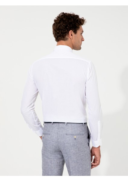Erkek Beyaz Slim Fit Uzun Kollu Gömlek 50219045-VR013 indirimleri