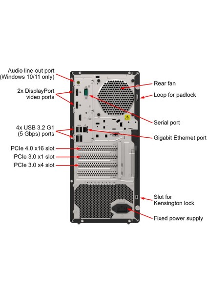 ST50 V2 7D8JA043EA Xeon E-2324G 3.1ghz 1X16GB Ram 2X960GB SSD 1X500W Mini Tower Server