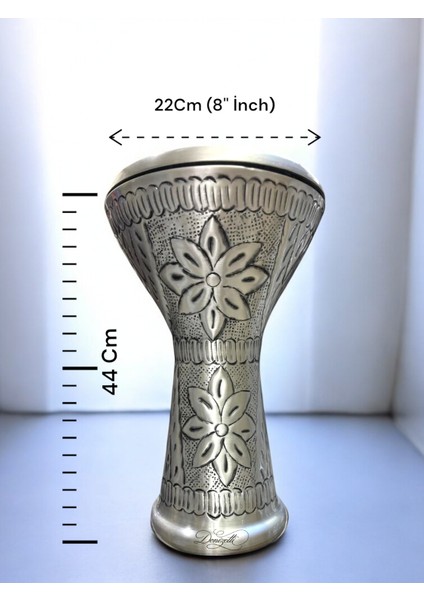 Mısır Darbuka – Çekiç Dövme Kabartma Desen | El Yapımı Sanat Eseri