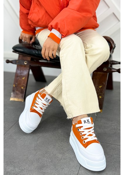 Frm 017 Yüksek Tabanlı Bağcıklı Keten Spor Ayakkabı modelleri