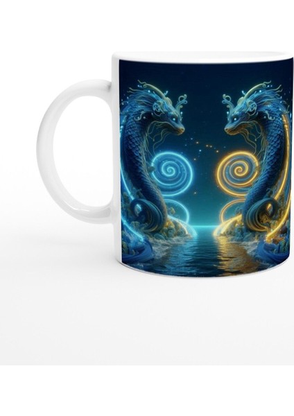 Ikizler Burcu Baskılı Kahve Kupası - Astral Denizaltı Dünyası Vs2