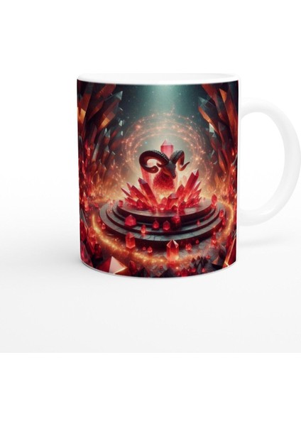 Koç Burcu Baskılı Kahve Kupası - Büyülü Kristal Mağarası Temalı Vs3 modelleri