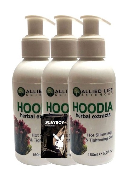 Allied Life Sciences Hoodia Herbal Extracts Hot Slimming & Tightening 150 ml x 3 Adet + Jel