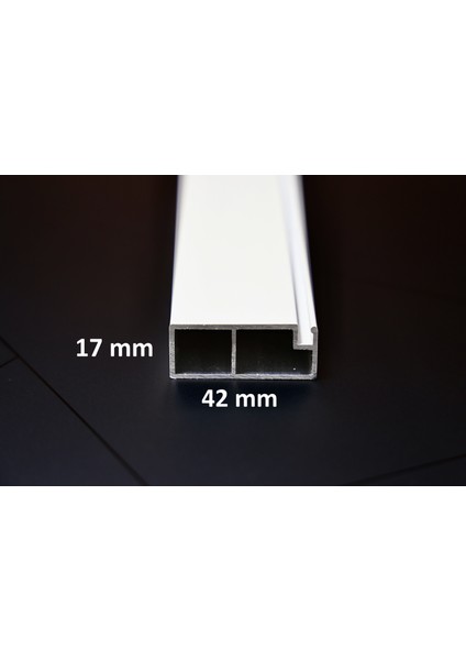 Alüminyum 17X42 Sineklik Kapı Profili (BOY:200-225CM 1 Adet) Ölçüye Göre Kesilir