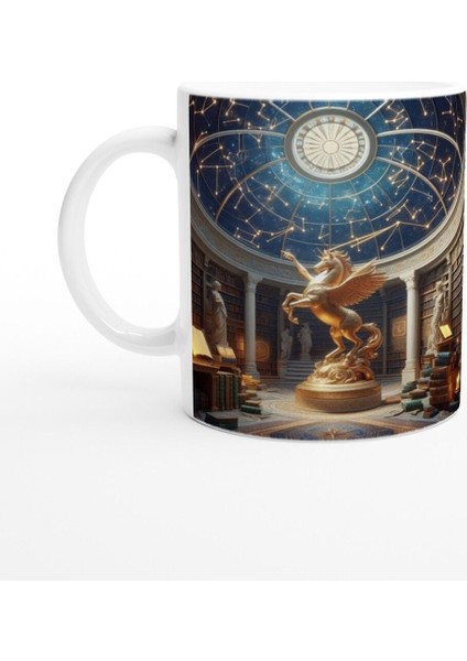 Yay Burcu Baskılı Kahve Kupası - Zodyak Kütüpanesi Vs2