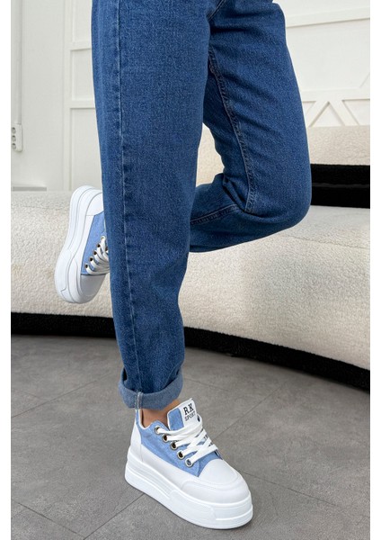 Frm 017 Yüksek Tabanlı Bağcıklı Keten Spor Ayakkabı fiyatları