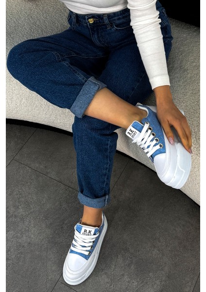 Frm 017 Yüksek Tabanlı Bağcıklı Keten Spor Ayakkabı modelleri