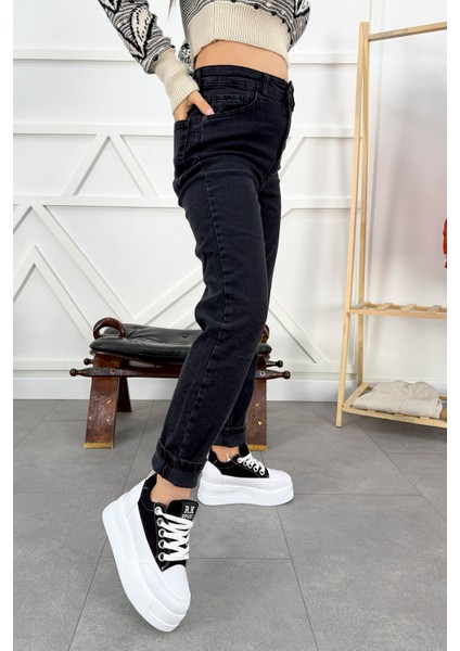 Frm 017 Yüksek Tabanlı Bağcıklı Keten Spor Ayakkabı modelleri