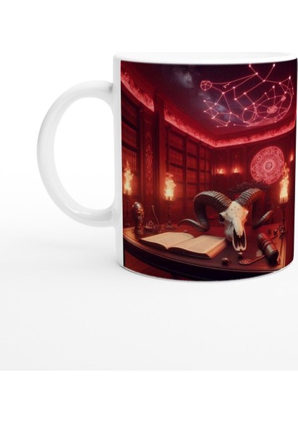 Koç Burcu Baskılı Kahve Kupası - Zodyak Kütüpanesi Vs2