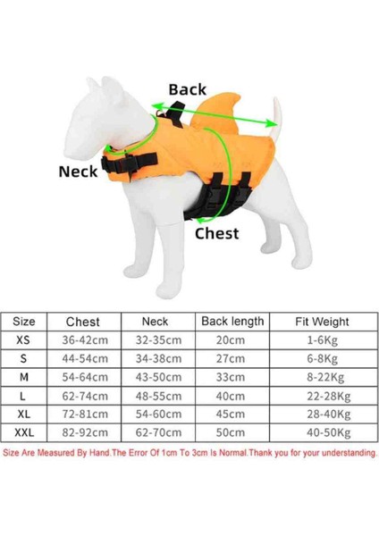 Köpek Için Sırt Yüzgeçli Can Yeleği