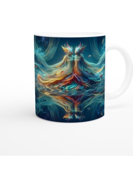 Balık Burcu Baskılı Kahve Kupası - Zodyak Maskeli Balo Vs1 modelleri