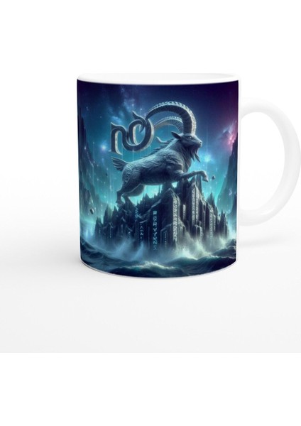 Oğlak Burcu Baskılı Kahve Kupası - Astral Denizaltı Dünyası Vs2 modelleri