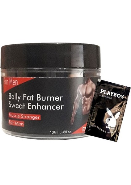 Belly HAZINE2-2:0126 Fat Burner Sweat Enhancer Erkeklere Özel Yağlara Parçalayıcı Kas Şekillendirme Kremi + 1 Tane Hed.iye Jel