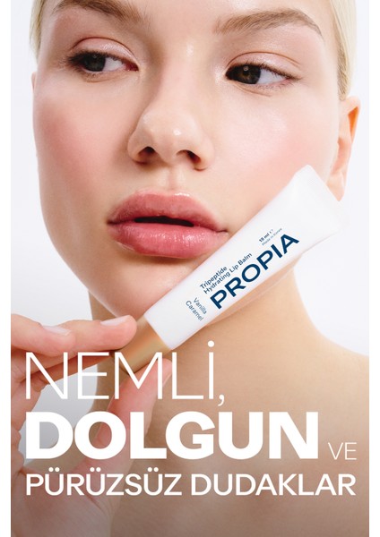 Tripeptit Lip Balm | Nemlendirici Besleyici Dolgunlaştırıcı Vanilya Karamel Renkli Dudak Balmı 15ml