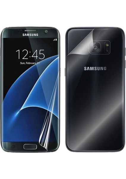 Samsung Galaxy S7 Edge ile Uyumlu Ön Arka Koruma Full Body Jelatin