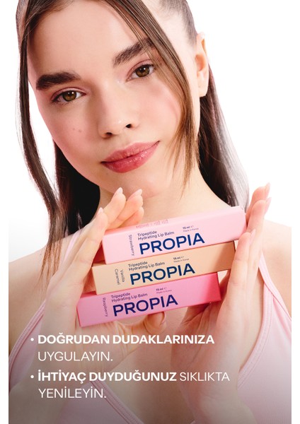 Tripeptit Içeren Nemlendirici Besleyici Ve Dolgunlaştırıcı Ahududulu Kırmızı Renkli Dudak Balmı 15ml