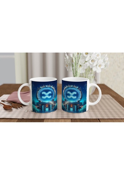 Kova Burcu Baskılı Kahve Kupası - Astral Denizaltı Dünyası Vs4 indirimleri