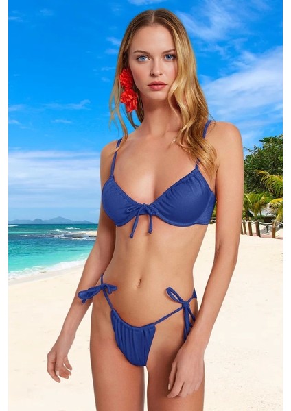 Tasarım Bikini Takımı Uv Korumalı Hızlı Kuruyan Klora Dayanıklı Özel Esnek Kumaş