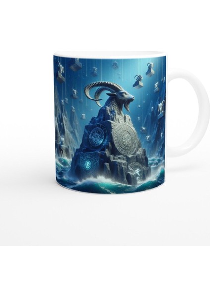 Oğlak Burcu Baskılı Kahve Kupası - Astral Denizaltı Dünyası Vs1 modelleri