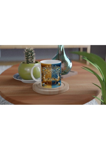 Ikizler Burcu Baskılı Kahve Kupası - Zodyak Kütüpanesi Vs2 fırsatları