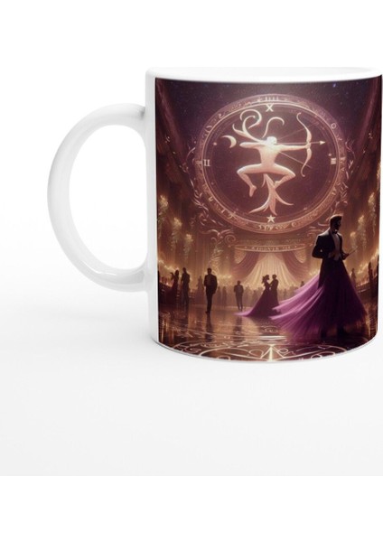 Yay Burcu Baskılı Kahve Kupası - Zodyak Maskeli Balo Vs2