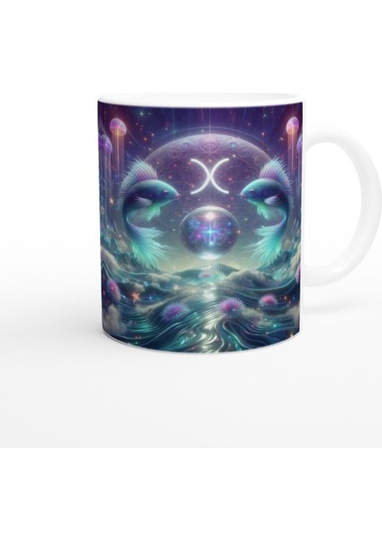 Balık Burcu Baskılı Kahve Kupası - Astral Denizaltı Dünyası Vs4 modelleri