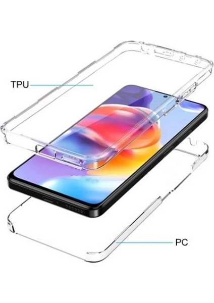 Xiaomi 12 Lite Uyumlu Kılıf Ön Arka 360 Koruma Arka Sert Mika Ön Silikon Şeffaf
