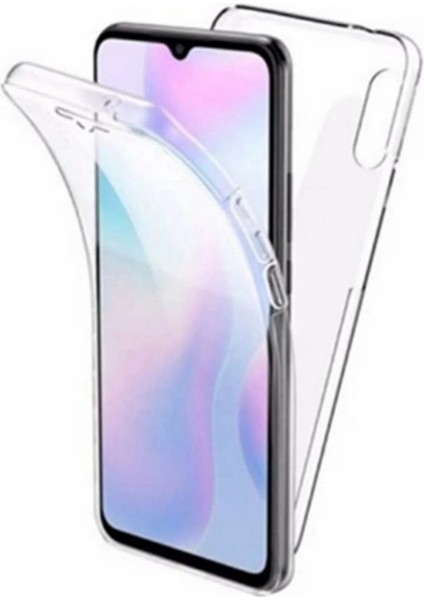 Xiaomi Redmi 9A Uyumlu Kılıf Ön Arka 360 Koruma Arka Sert Mika Ön Silikon Şeffaf