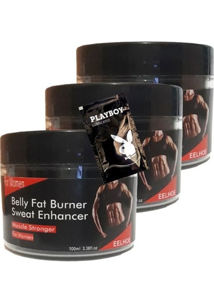 Eelhoe Belly Fat DOLCER2-2:0407 3lü Birden Burner Sweat Enhancer Kadınlara Özel Yağlara Parçalayıcı Kas Şekillendirme Kremi + 1 Hediy.e Jel