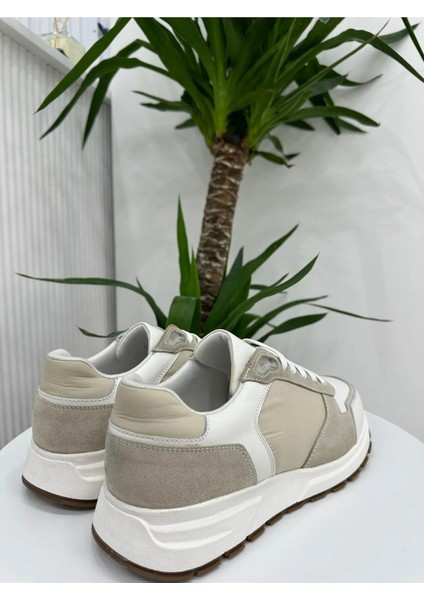 Hakiki Deri Süet Detaylı Sneaker Erkek Ayakkabı